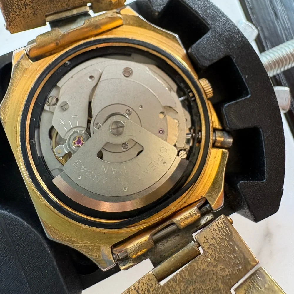 Orient Freza 469ED5-40 CA 3 Stars 21 Jewels Automatic Watch Day Date Japan 38mm